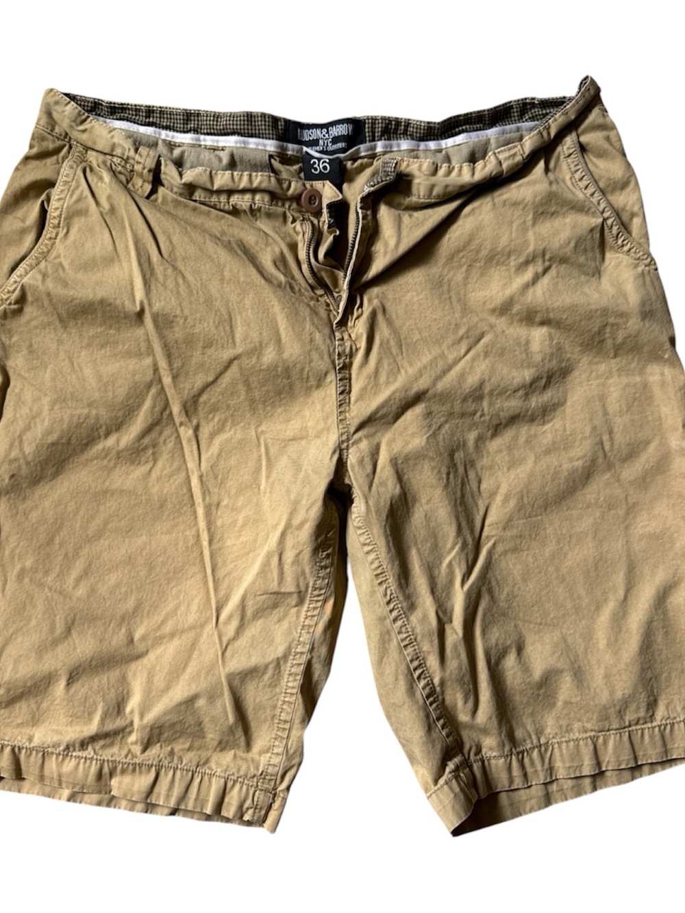 Men's Flat Front Chino Shorts - Tan
